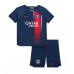 Billige Paris Saint-Germain Børnetøj Hjemmebanetrøje til baby 2023-24 Kortærmet (+ korte bukser)